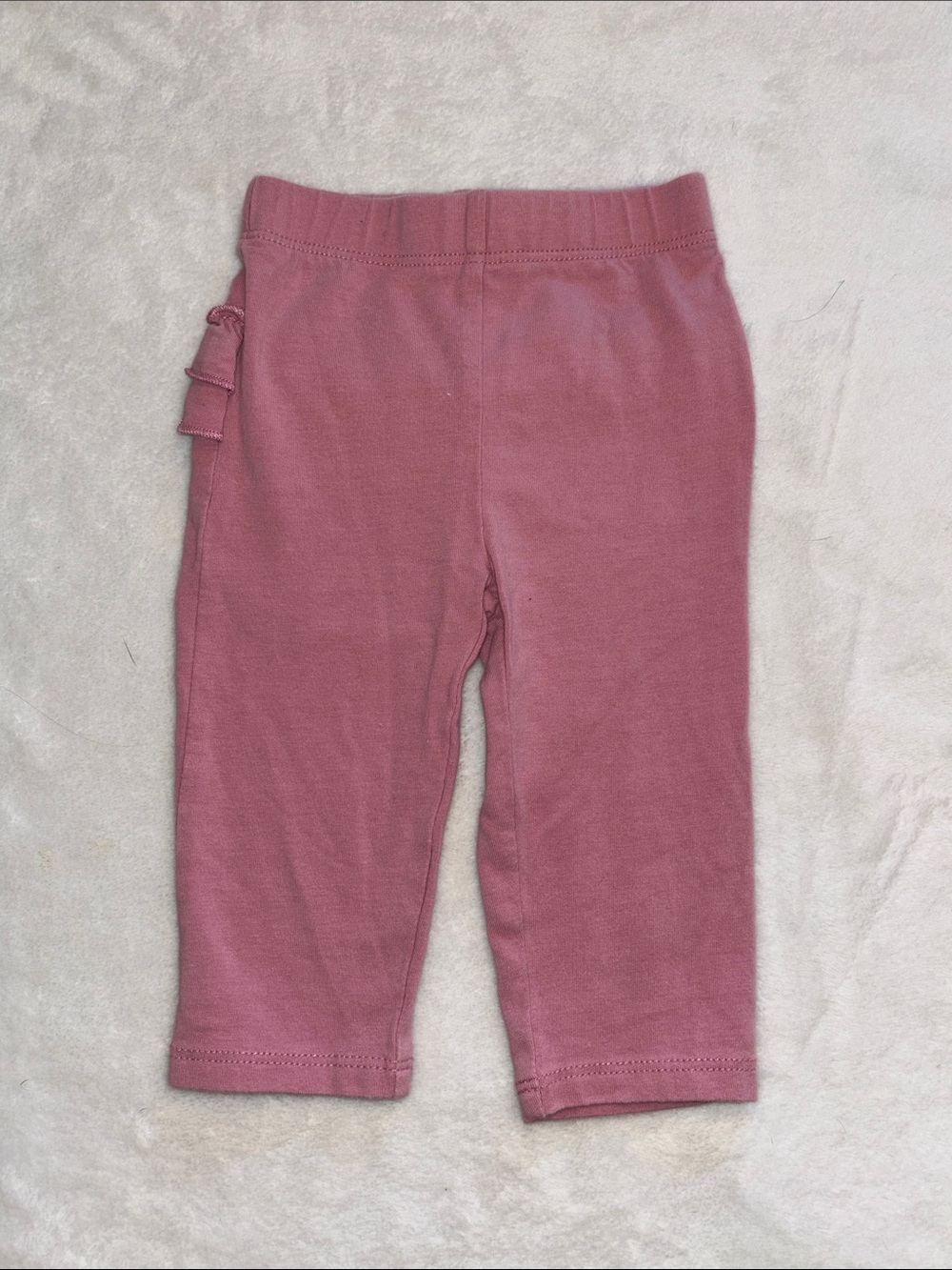 First impressions Girls Mauve Pink Stretch Leggings ruffle bum 3-6 months